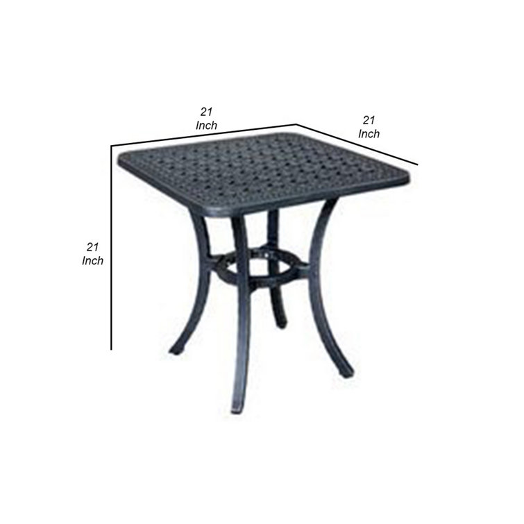 Astoria Grand Andreea Metal Outdoor Side Table Wayfair Canada